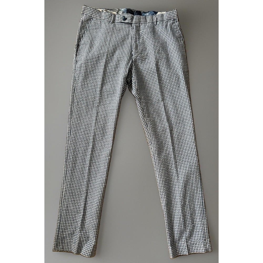 Paisley & Gray Chino Pants Trousers Blue White Checker Men's 31x32 Slim JBHS